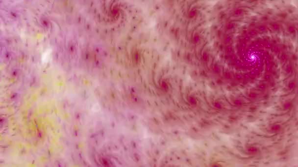 Schöne Bunte Schleife Fähig Psychedelische Spiralförmige Galaxie Hintergrundvideo Leuchtenden Farben — Stockvideo