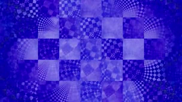 抽象的なループは 中央に詳細なスパイラルパターンと色の変化と4Kフラクタルチェスの背景を可能にします — ストック動画