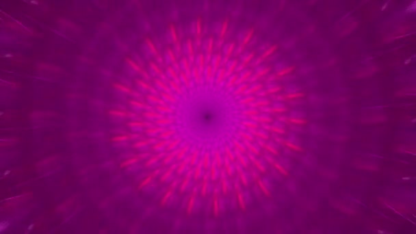 要約4Kビデオでは 鮮やかな色に輝く催眠光学星のような幻想を作成する詳細なトリッピー輝く螺旋状の花のような装飾パターンを持つ — ストック動画