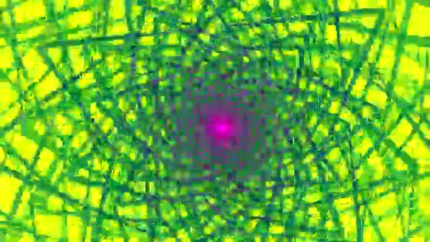 Loop Kan Geometrisk Abstrakt Fraktal Spiral Video Förändrade Färger — Stockvideo