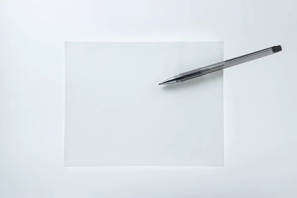Pusta Kartka Papieru Tło Napis Logo Koncepcja Pracy Biurowej Biznesowej — Zdjęcie stockowe