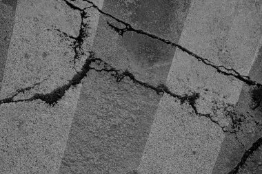 Soyut arkaplan. Monokrom dokusu. Görüntü, siyah ve beyaz tonun etkilerini de içeriyor. Kasılma ve kurutma efektleri çatlatır