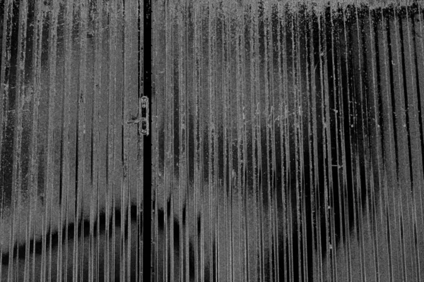 Tablă Metalică Vopsită Ondulată Servește Gard Vedere Orizontală Dungi Verticale — Fotografie, imagine de stoc