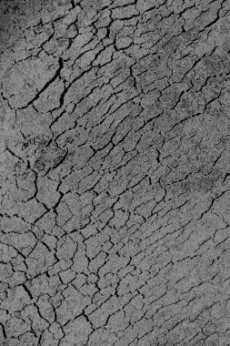 Çizik ve çatlaklarla dolu pis bir doku.