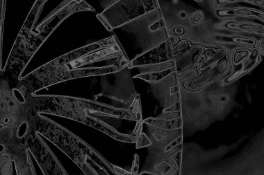 Çizik ve çatlaklarla dolu pis bir doku.