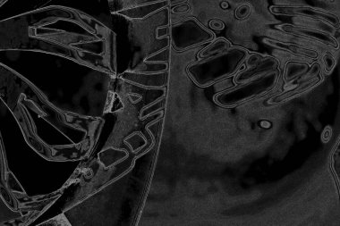 Çizik ve çatlaklarla dolu pis bir doku.