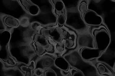 Çizik ve çatlaklarla dolu pis bir doku.