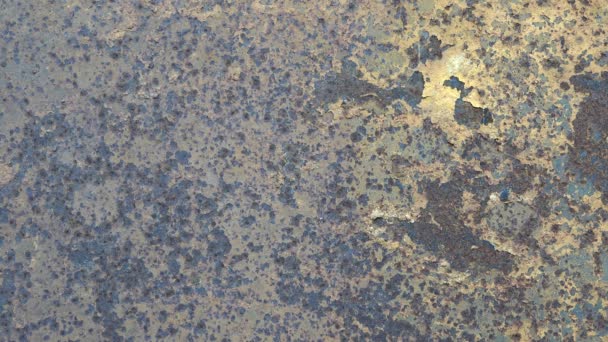 生锈金属表面的特写镜头 — 图库视频影像