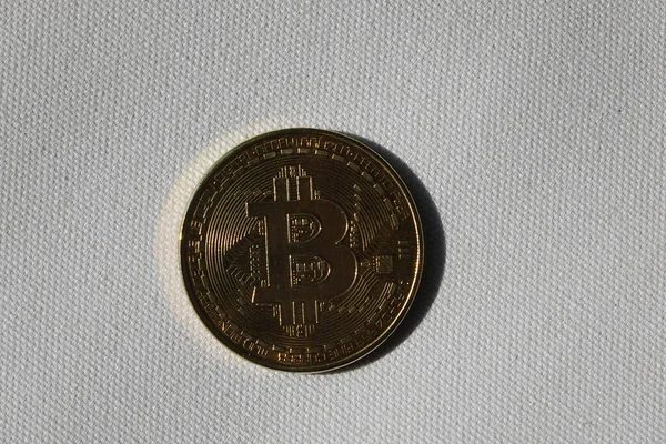 Bitcoin Elvont Háttérrel Bitcoin Cryptocurrency Háttér Koncepció — Stock Fotó