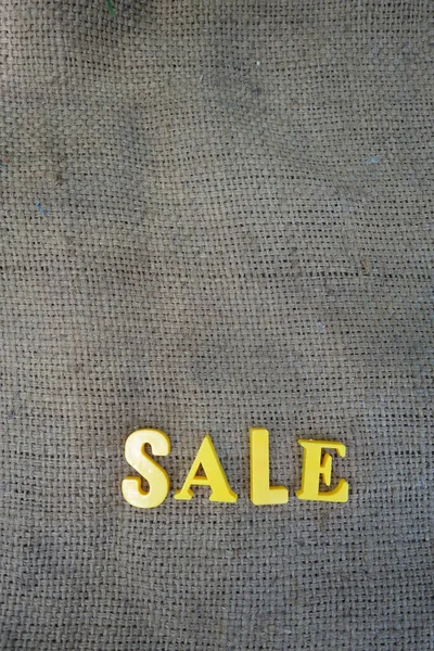 Verkaufskonzept Gelbe Buchstaben Auf Hintergrund — Stockfoto