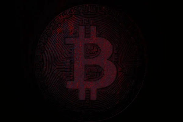 Bitcoin Sobre Fondo Abstracto Bitcoin Concepción Fondo Criptomoneda — Foto de Stock