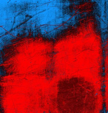 Soyut grungy desenli mavi ve kırmızı arkaplan