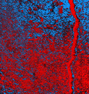 Soyut grungy desenli mavi ve kırmızı arkaplan