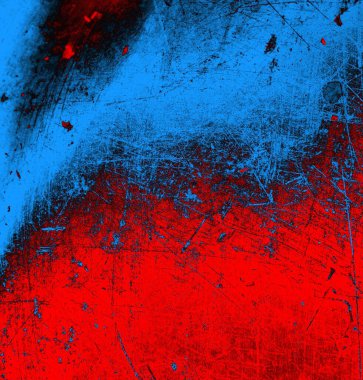 Soyut grungy desenli mavi ve kırmızı arkaplan