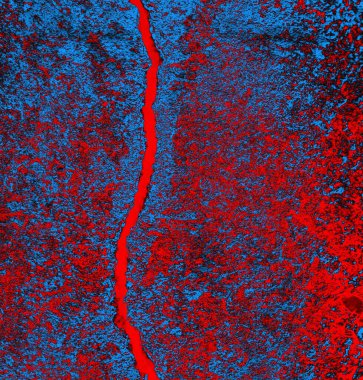 Soyut grungy desenli mavi ve kırmızı arkaplan