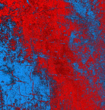 Soyut grungy desenli mavi ve kırmızı arkaplan
