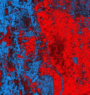 Soyut grungy desenli mavi ve kırmızı arkaplan