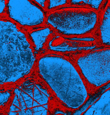 Soyut arkaplan, doku. Mavi ve kırmızı 