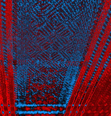 Soyut grungy desenli mavi ve kırmızı arkaplan