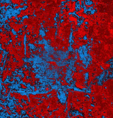 Soyut grungy desenli mavi ve kırmızı arkaplan