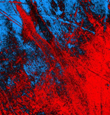 Soyut grungy desenli mavi ve kırmızı arkaplan