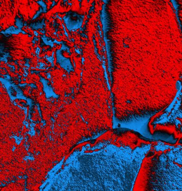 Soyut arkaplan, doku. Mavi ve kırmızı 