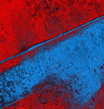 Soyut arkaplan, doku. Mavi ve kırmızı 