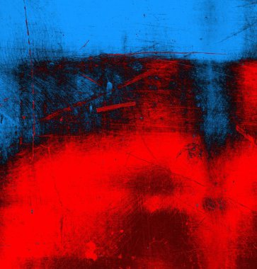 Soyut grungy desenli mavi ve kırmızı arkaplan