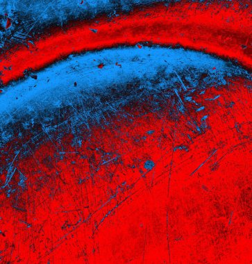 Soyut grungy desenli mavi ve kırmızı arkaplan