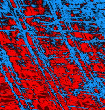 Soyut arkaplan. Resim kırmızı, mavi ve siyah bir tonu içerir.