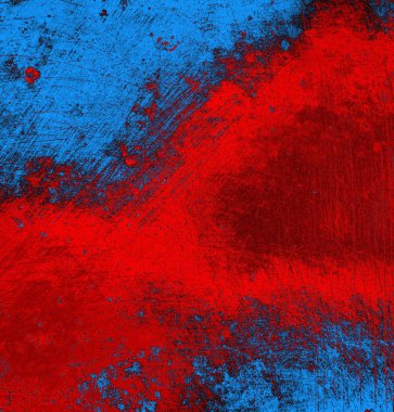 Soyut grungy desenli mavi ve kırmızı arkaplan