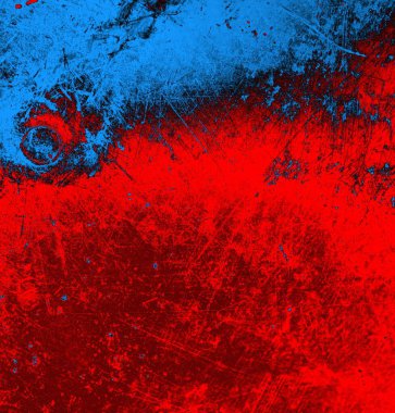 Soyut grungy desenli mavi ve kırmızı arkaplan