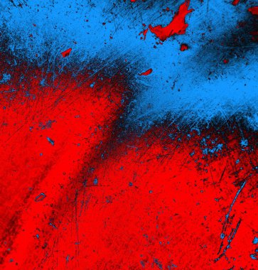 Soyut grungy desenli mavi ve kırmızı arkaplan