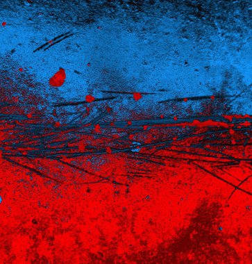 Soyut grungy desenli mavi ve kırmızı arkaplan