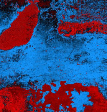 Soyut arkaplan. Resim kırmızı, mavi ve siyah bir tonu içerir.