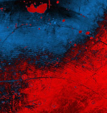Soyut grungy desenli mavi ve kırmızı arkaplan
