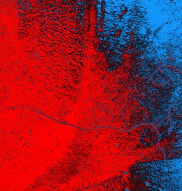 Soyut grungy desenli mavi ve kırmızı arkaplan