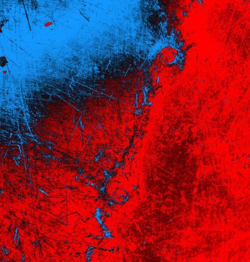 Soyut grungy desenli mavi ve kırmızı arkaplan