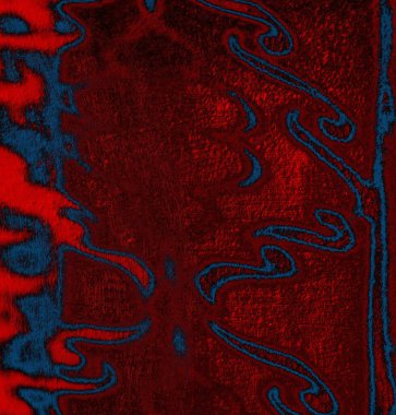 Soyut arkaplan. Resim kırmızı, mavi ve siyah bir tonu içerir.