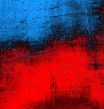 Soyut grungy desenli mavi ve kırmızı arkaplan