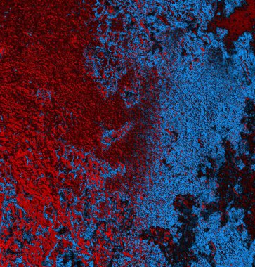 Soyut grungy desenli mavi ve kırmızı arkaplan