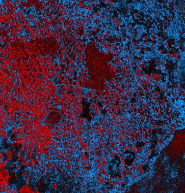 Soyut grungy desenli mavi ve kırmızı arkaplan