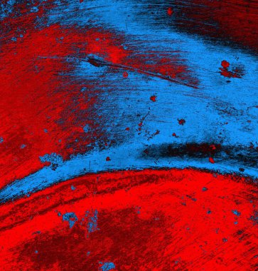 Soyut grungy desenli mavi ve kırmızı arkaplan