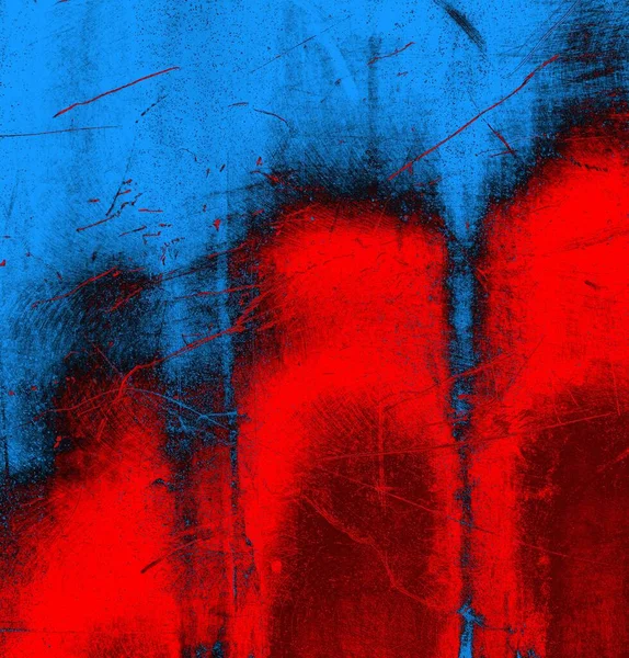 Abstrait Grungy Texturé Fond Bleu Rouge — Photo