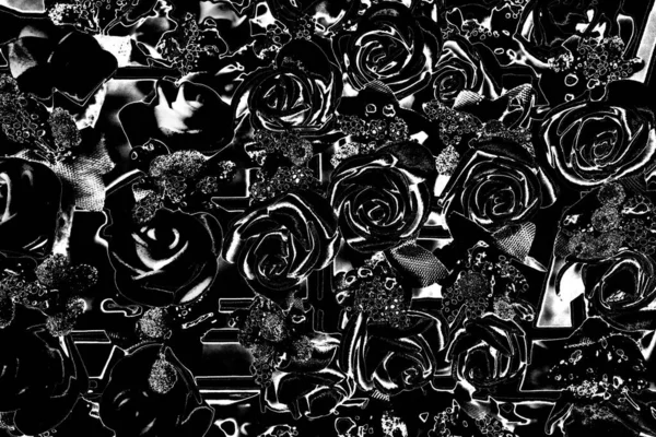 Fondo Blanco Negro Texturizado Grueso Abstracto — Foto de Stock