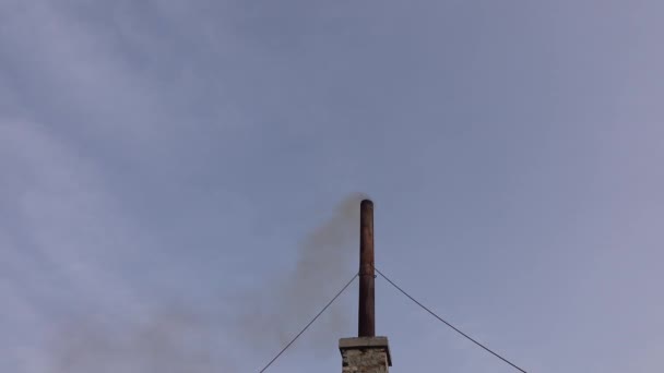 Fumaça Chaminé Céu — Vídeo de Stock