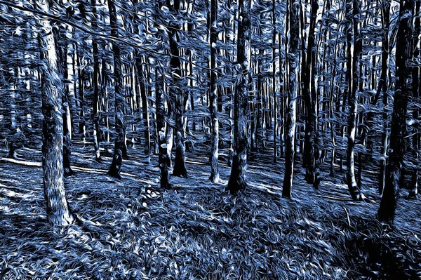 페인트 효과가 겨울철의 얼어붙은 — 스톡 사진