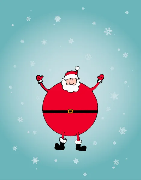 Christmas Concept: Santa arms wide open happly — Stock Vector