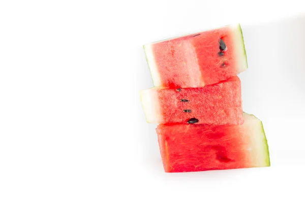 Delen van watermeloen Stockfoto