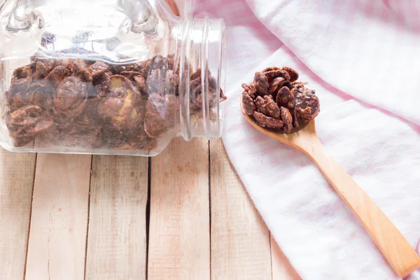 Zoete chocolade cornflake Stockfoto